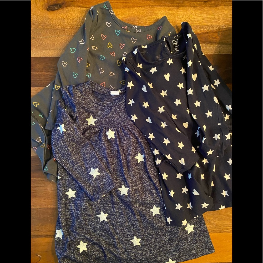 3 toddler t shirt dresses. 2 Gap 1 Cat & Jack